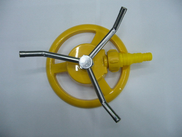 Sprinkler rotatif à 3 bras pour la base de roues en métal d'arrosage (ESG10096)