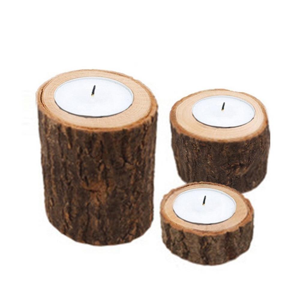 Porte-bougies chauffe-plat en bois, bois personnalisé (ESG19762)