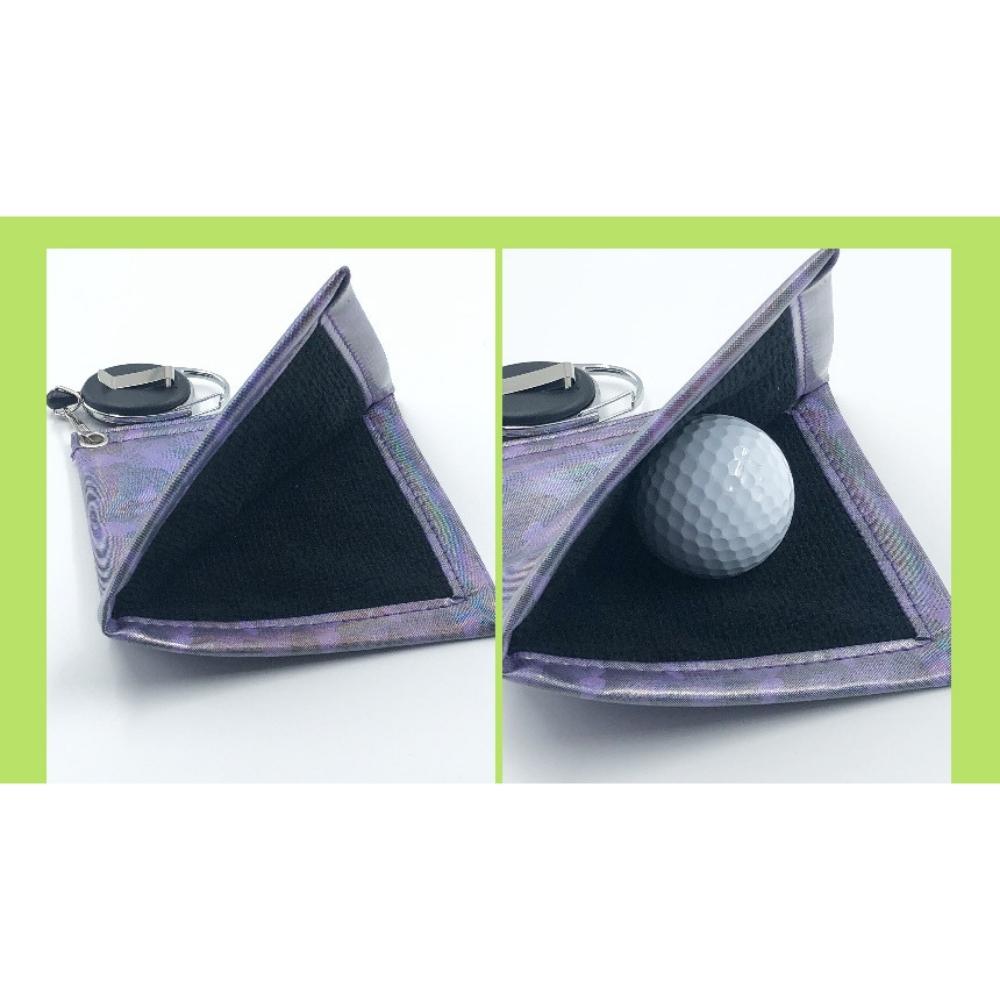 Serviette de nettoyage pour balle de golf avec rallonge rétractable et clip (ESG20631)
