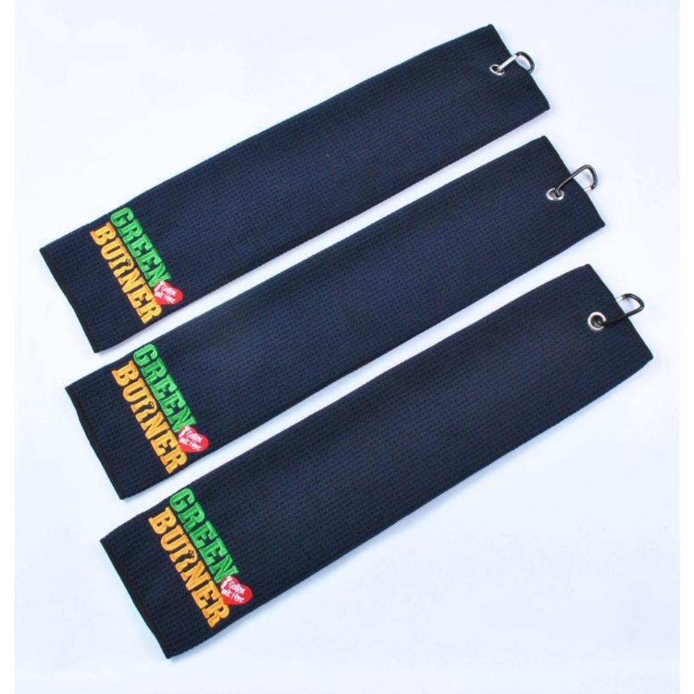 Serviettes de golf en microfibre avec serviette à motif gaufré à trois volets (ESG20635)